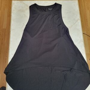 Athleta Essence Relaxed Tank Top Small Black High Low Hem Sleeveless Athletic